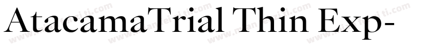 AtacamaTrial Thin Exp字体转换
